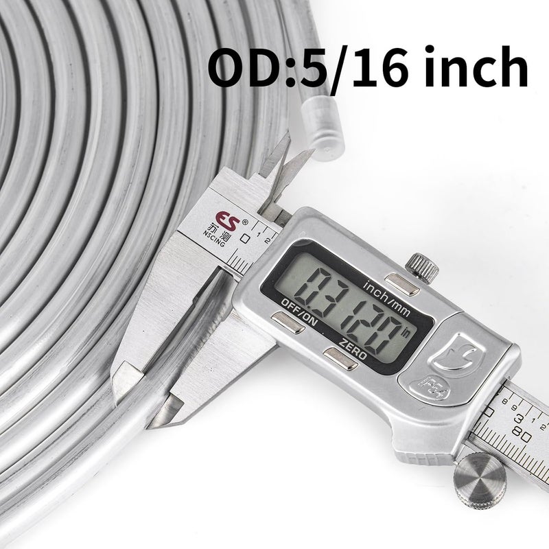 CNRAQR 5/16" OD Aluminum Hard Fuel Line 16 Feet Hardline Tube Thickness is 0.039" - Image 2